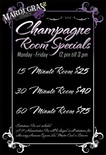 Champagne Room Specials